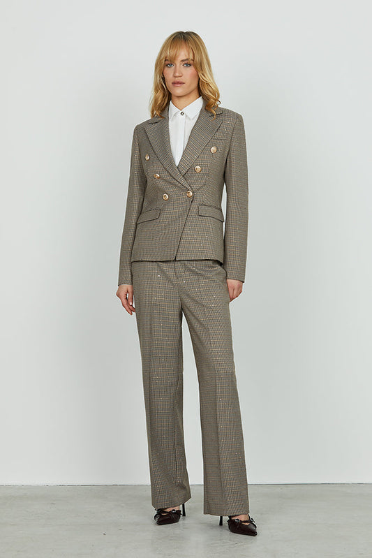 Panta CASTELLA_PIE v.alta con elastico più ts francesi micro pie de poule più pail art. RDA2507657038 Donna Relish Autunno Inverno 2025/2026