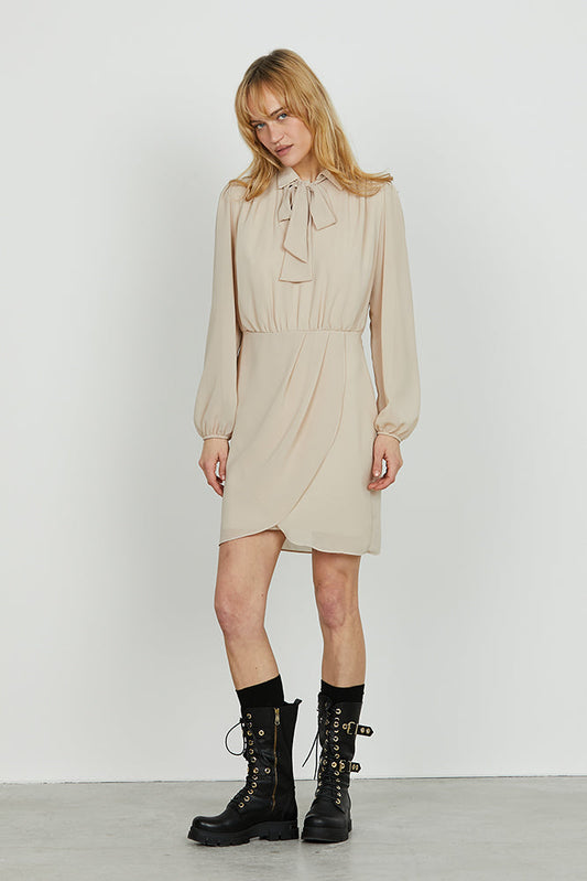 Abito FLEVY corto manica lunga con arricci blusa con fusciacca più gonna con pannello art. RDA2509006006 Donna Relish Autunno Inverno 2025/2026
