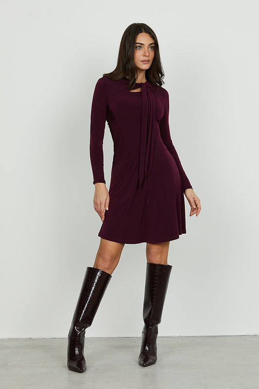 Abito DUOBUS midi manica lunga con pieghe più goccia seno più fusciacca art. RDA2509006034 Donna Relish Autunno Inverno 2025/2026