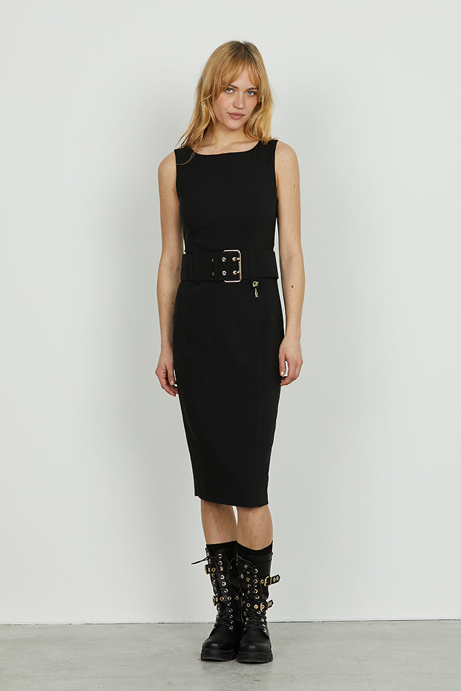 Abito TUBES midi s/m tubino con cinturone più spacco art. RDA2509006042 Donna Relish Autunno Inverno 2025/2026