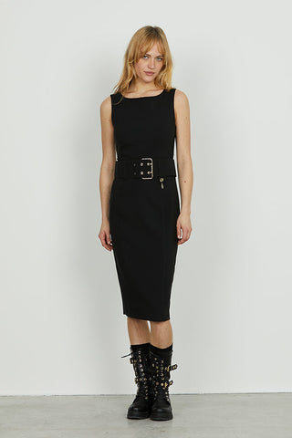 Abito TUBES midi s/m tubino con cinturone più spacco art. RDA2509006042 Donna Relish Autunno Inverno 2025/2026