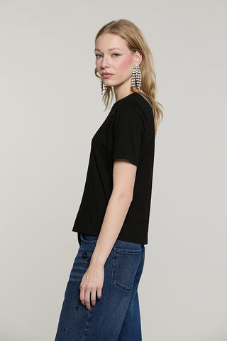 T-shirt DAVALOS mezza manica con strass - RDA2601016003 - Relish Autunno/Inverno 2026
