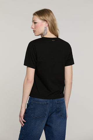 T-shirt DAVALOS mezza manica con strass - RDA2601016003 - Relish Autunno/Inverno 2026