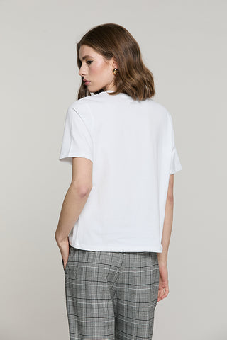 T-shirt DOODY mezza manica con castoni + strass - RDA2601016004 - Relish Autunno/Inverno 2026