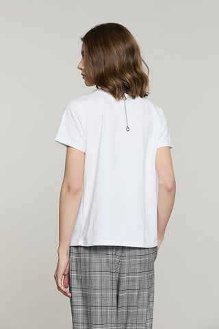 T-shirt KANTA mezza manica con girocollo + fiocco strass - RDA2601016005 - Relish Autunno/Inverno 2026
