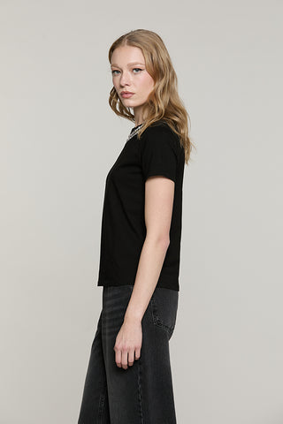 T-shirt NELDEL mezza manica con castoni + pietre - RDA2601016007 - Relish Autunno/Inverno 2026