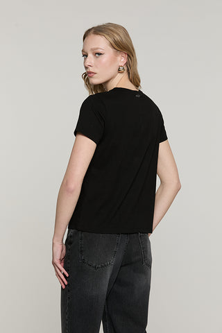 T-shirt NELDEL mezza manica con castoni + pietre - RDA2601016007 - Relish Autunno/Inverno 2026