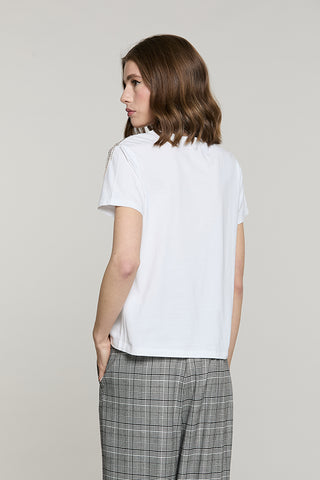 T-shirt RAK mezza manica con applicazione catena strass - RDA2601033008 - Relish Autunno/Inverno 2026
