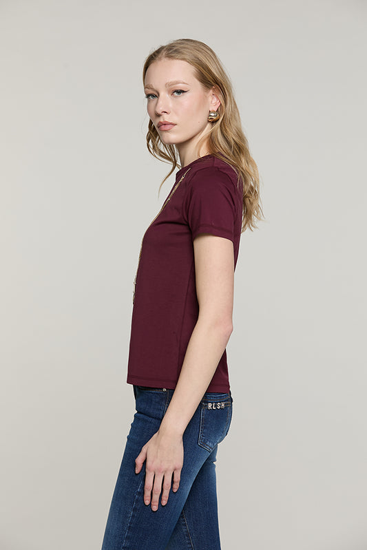 T-shirt MANETTE mezza manica con collana logo - RDA2601033010 - Relish Autunno/Inverno 2026