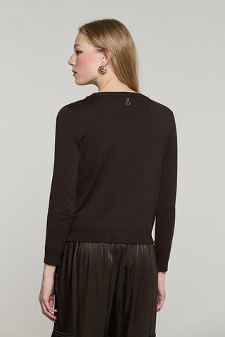 Cardigan CHAINSY manica 7/8 con patte + profili catena - RDA2602054003 - Relish Autunno/Inverno 2026