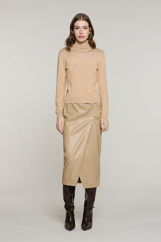 Maglia YUSEK manica lunga collo alto con strass - RDA2602054016 - Relish Autunno/Inverno 2026