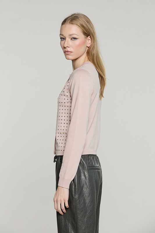 Cardigan FIORELLI manica lunga girocollo con baguette - RDA2602054040 - Relish Autunno/Inverno 2026