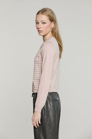 Cardigan FIORELLI manica lunga girocollo con baguette - RDA2602054040 - Relish Autunno/Inverno 2026