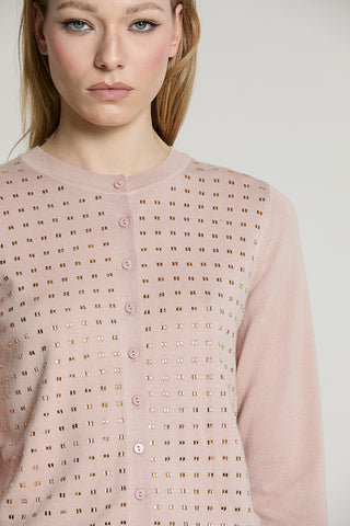 Cardigan FIORELLI manica lunga girocollo con baguette - RDA2602054040 - Relish Autunno/Inverno 2026