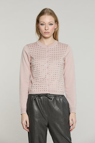 Cardigan FIORELLI manica lunga girocollo con baguette - RDA2602054040 - Relish Autunno/Inverno 2026
