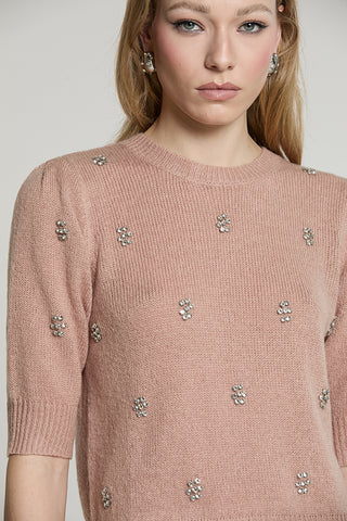 Maglia DALEN mezza manica con castoni + pietre - RDA2602261041 - Relish Autunno/Inverno 2026