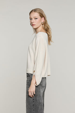 Maglia STENNY manica lunga incrociata con bottoni - RDA2602529054 - Relish Autunno/Inverno 2026