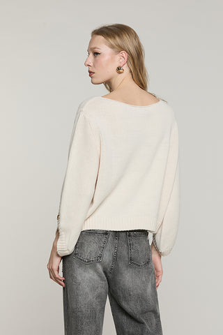 Maglia STENNY manica lunga incrociata con bottoni - RDA2602529054 - Relish Autunno/Inverno 2026