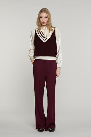 Maglia TOTR senza maniche scollo a V manica lunga bicolore - RDA2602529056 - Relish Autunno/Inverno 2026