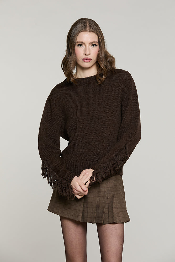 Maglia ZELLY manica lunga con frange - RDA2602529058 - Relish Autunno/Inverno 2026