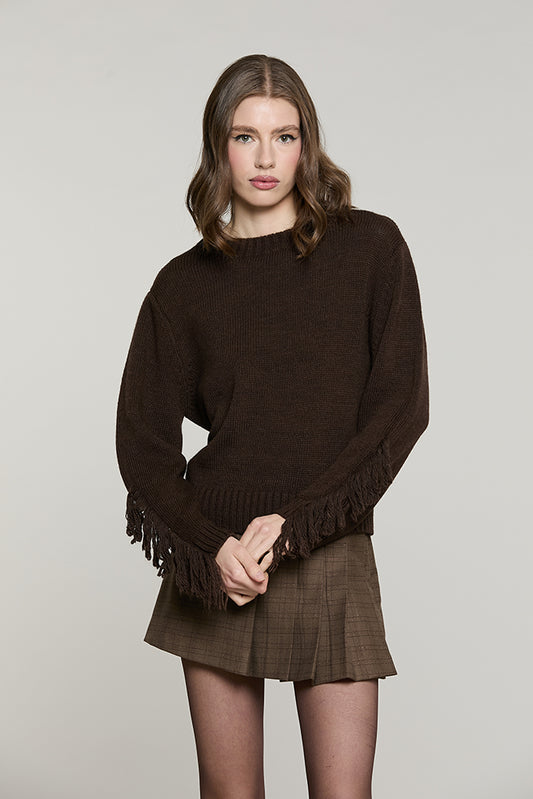 Maglia ZELLY manica lunga con frange - RDA2602529058 - Relish Autunno/Inverno 2026