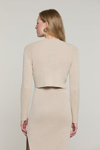Cardigan VERITY corto manica lunga con paillettes + castoni lurex - RDA2602637035 - Relish Autunno/Inverno 2026