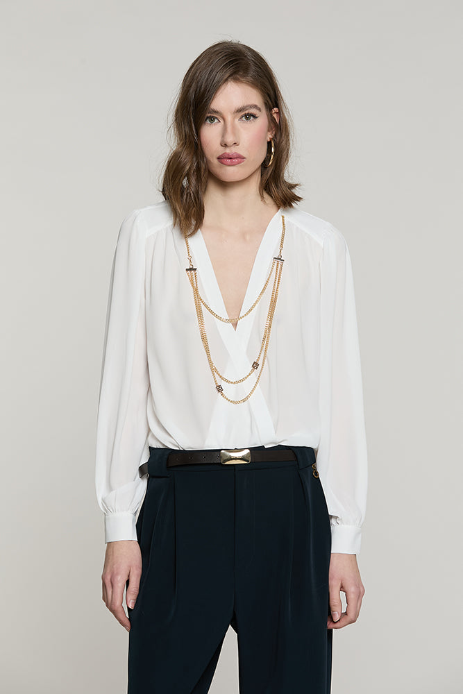 Body LATTUADA manica lunga scollo incrocio + collana logo - RDA2603006015 - Relish Autunno/Inverno 2026