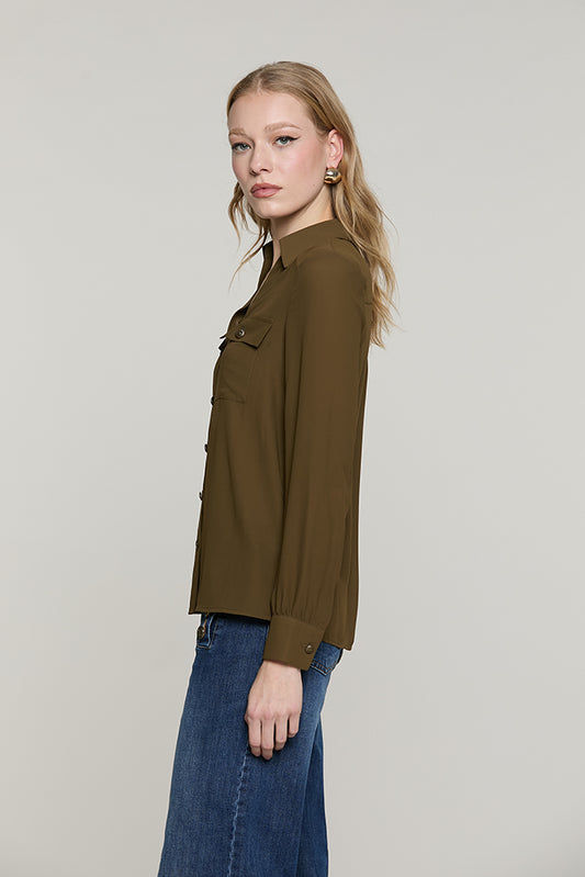 Camicia MOLINAX manica lunga scollo v con tasche + bottoni - RDA2603009006 - Relish Autunno/Inverno 2026