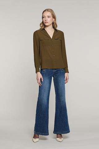 Camicia MOLINAX manica lunga scollo v con tasche + bottoni - RDA2603009006 - Relish Autunno/Inverno 2026