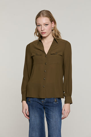 Camicia MOLINAX manica lunga scollo v con tasche + bottoni - RDA2603009006 - Relish Autunno/Inverno 2026