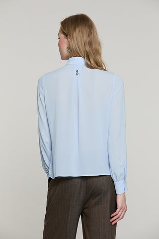 Camicia BARELA manica lunga con plisse' + copribottoni gioiello - RDA2603009008 - Relish Autunno/Inverno 2026