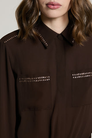 Camicia ADERO manica lunga con tasche + applicazione paillettes - RDA2603009009 - Relish Autunno/Inverno 2026