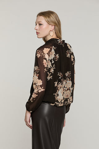 Blusa RATIH manica lunga con elastico colletto + fusciacca fantasia fiori - RDA2603009022 - Relish Autunno/Inverno 2026