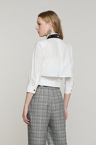 Camicia CORVINA corta manica 3/4 con patte + papillon - RDA2603033001 - Relish Autunno/Inverno 2026