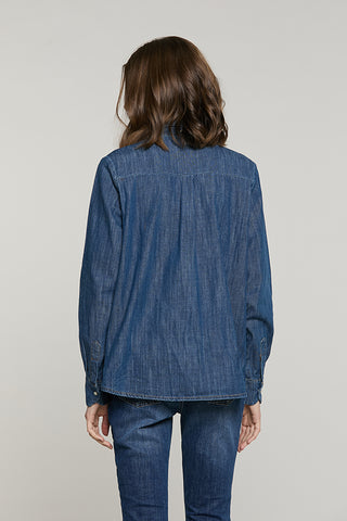 Camicia BLEDEL manica lunga con fusciacca denim - RDA2603033036 - Relish Autunno/Inverno 2026