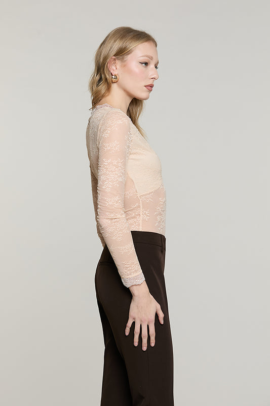 Body LIORA manica lunga scollo v pizzo - RDA2603036019 - Relish Autunno/Inverno 2026