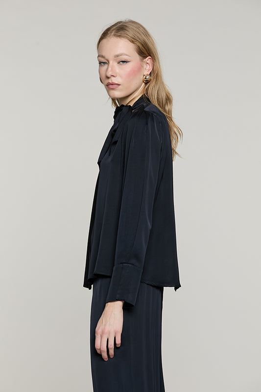 Blusa POLK manica lunga con spacco polso + fusciacca + pannello con pieghe - RDA2603055039 - Relish Autunno/Inverno 2026