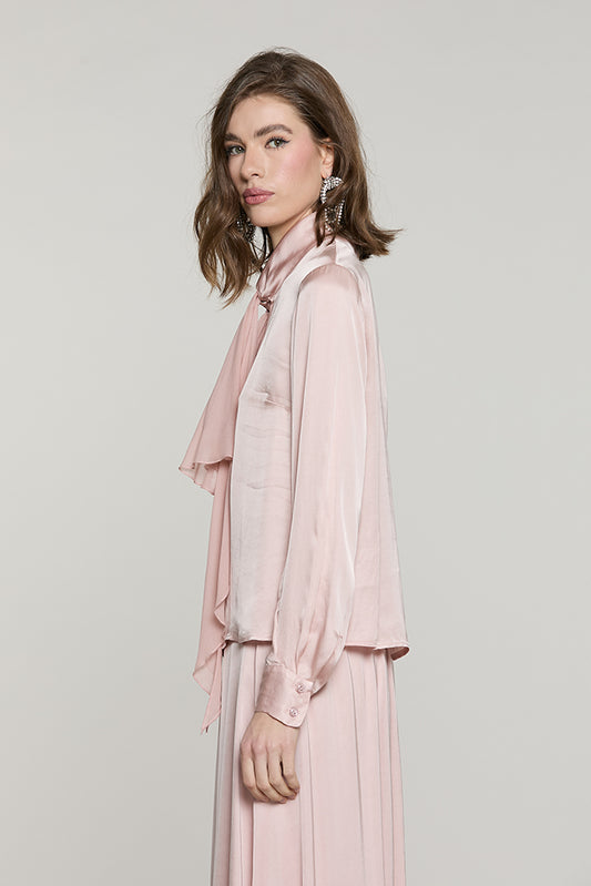 Blusa CENCI manica lunga con fusciacca georgette - RDA2603055042 - Relish Autunno/Inverno 2026