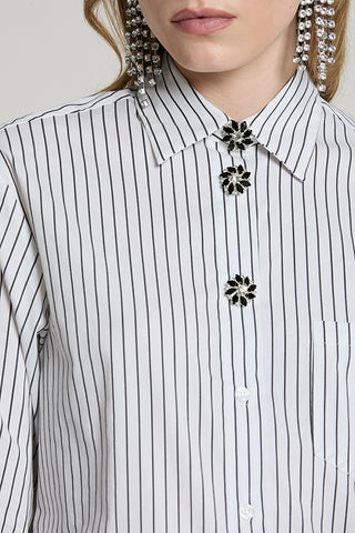 Camicia MANACORA manica lunga con tasca + copribottoni gioiello righe - RDA2603056016 - Relish Autunno/Inverno 2026