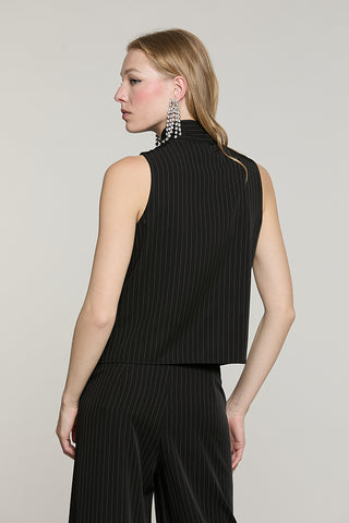 Blusa MOUSSA senza maniche con fiocco gessato - RDA2603091033 - Relish Autunno/Inverno 2026