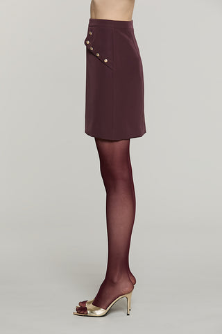 Gonna ANVERS corta con pattine + bottoni - RDA2604006004 - Relish Autunno/Inverno 2026