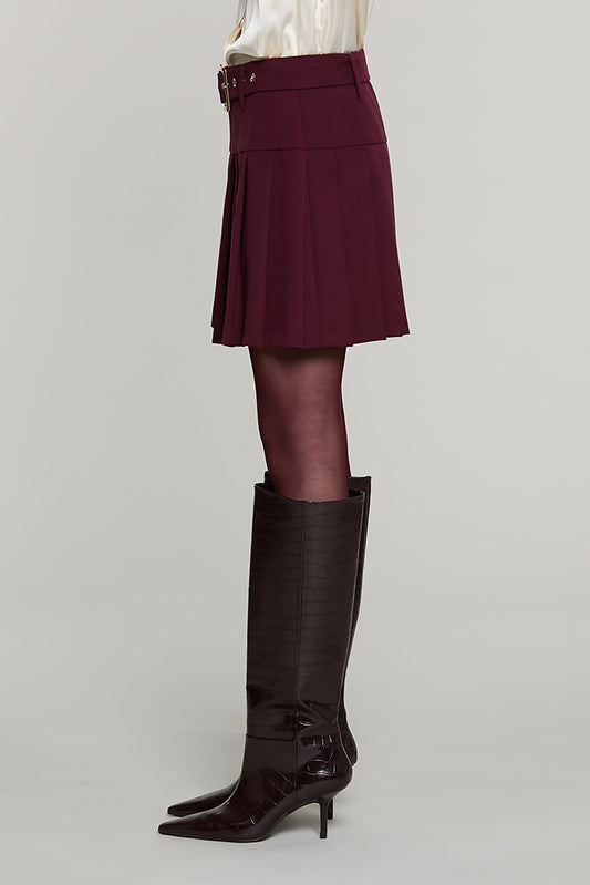 Gonna HARRYS corta con cintura con fibbia + pieghe - RDA2604091001 - Relish Autunno/Inverno 2026