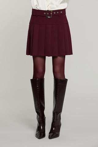 Gonna HARRYS corta con cintura con fibbia + pieghe - RDA2604091001 - Relish Autunno/Inverno 2026