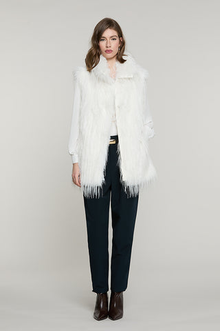 Pelliccia ROJAS eco senza maniche con collo + cintura ecopelle - RDA2605009003 - Relish Autunno/Inverno 2026