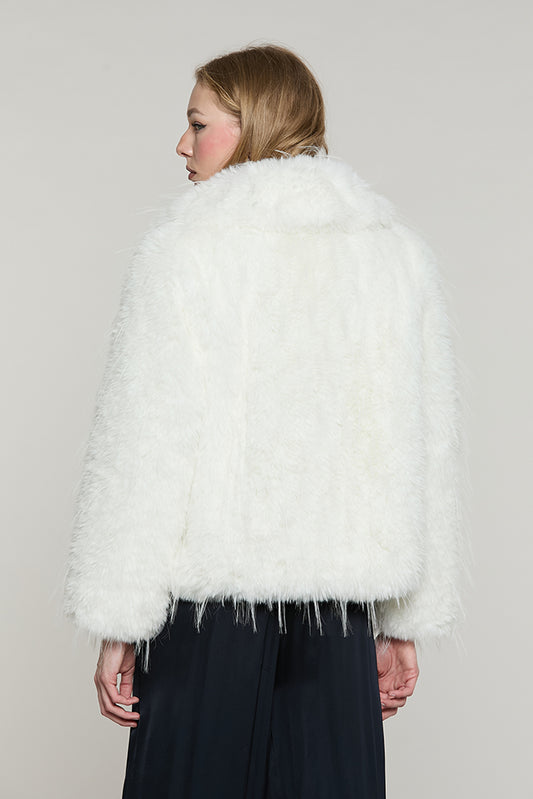 Pelliccia WITHNEYL eco manica lunga con revers + ganci - RDA2605009011 - Relish Autunno/Inverno 2026