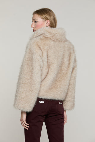 Pelliccia DANGELA eco manica lunga con ganci - RDA2605009012 - Relish Autunno/Inverno 2026