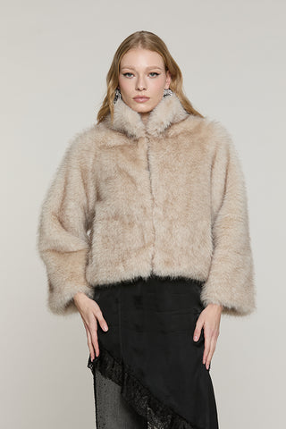 Pelliccia DANGELA eco manica lunga con ganci - RDA2605009012 - Relish Autunno/Inverno 2026