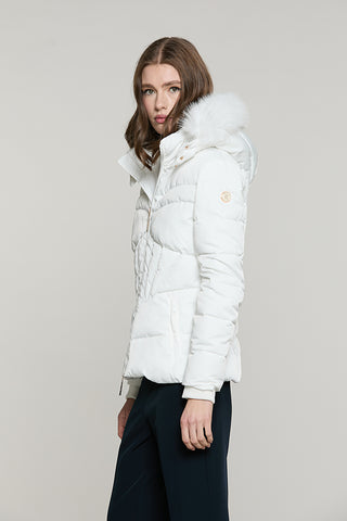 Piumino BAINTI manica lunga con polsi + cappuccio + ecopelliccia + zip + ts - RDA2605009023 - Relish Autunno/Inverno 2026