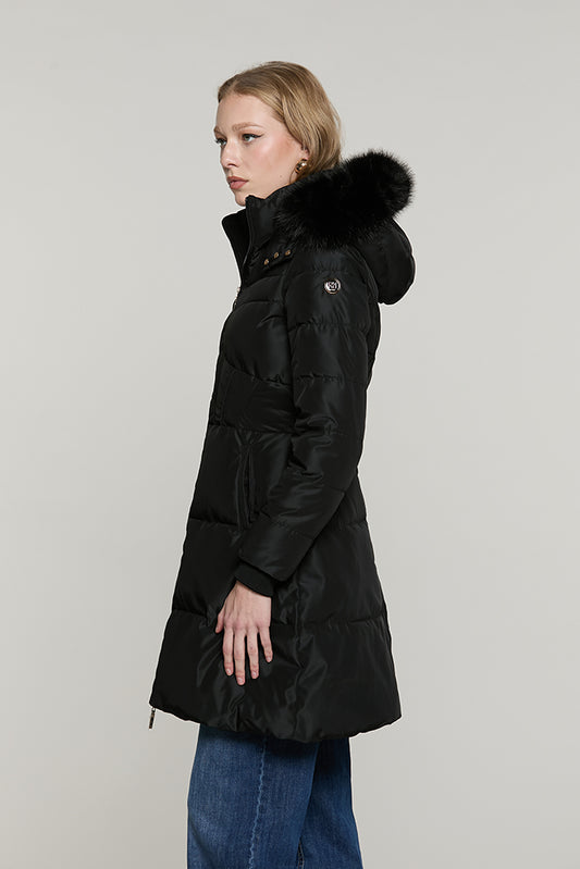 Piumino BALTOS manica lunga con polsi costina + cappuccio + collo ecopelliccia + zip + ts - RDA2605009024 - Relish Autunno/Inverno 2026