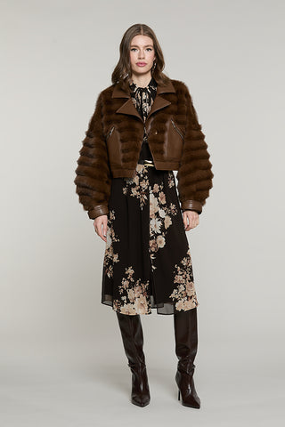 Pelliccia OVERTOYOU eco corta manica lunga con inserti ecopelle + zip + snap - RDA2605009059 - Relish Autunno/Inverno 2026